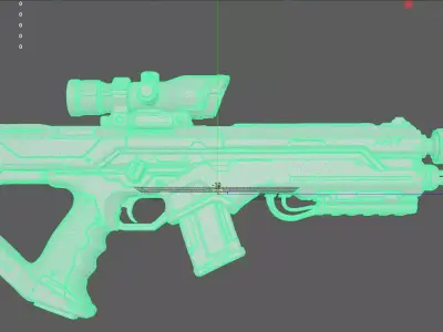 Sci Fi Rifle 3D model purchase