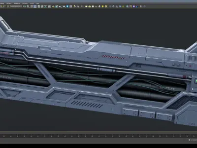 Sci-Fi Parts Kit Pack Vol 02 B-PBR Low-poly 3D model