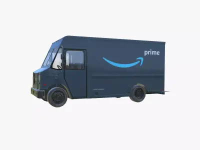Amazon Prime Delivery Truck Low-poly 3D model