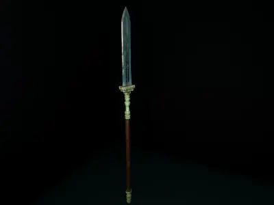 Fantasy Spear Low-poly 3D model purchase