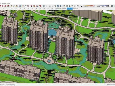 Sketchup Landscape Park T1 Free 3D model