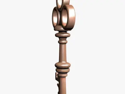 Rusty Antique Key 3D model
