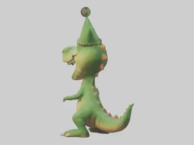Cartoon Dinosaur 1 Low-poly 3D model
