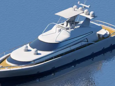 3D Boat motor yacht 3D model
