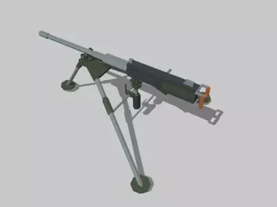 M2 Browning Free low-poly 3D model