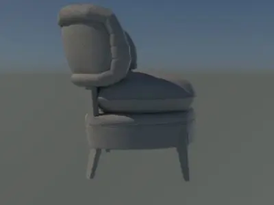 Antique arm chair 3D model