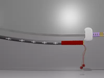 Trafalgar Law Katana - One piece Low-poly 3D model