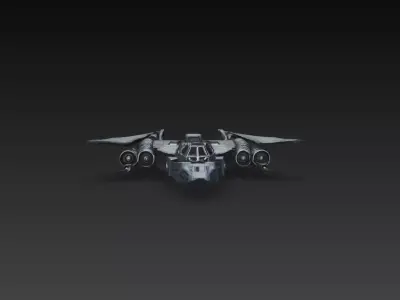 Sci-Fi Heavy Bomber Strike Aircraft 3D Print STL 3D print model