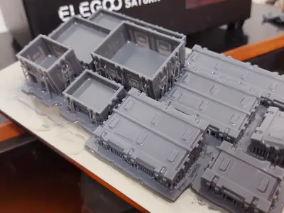 REALISTIC MILITARY CRATES FOR WAR TERRAIN 1-35 SUPPORTED STL 3D print model
