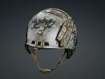 Military helmet PBR 4k Low-poly 3D model