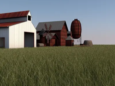 Farm Kit Low-poly 3D model