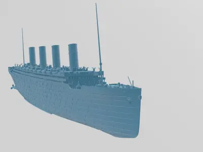 White star Line RMS Olympic - Titanic s sister scale model 3D print model