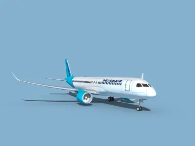 Airbus A220-300 Devon Air 3D model