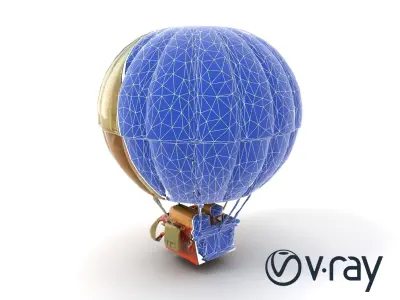 Jungle Expedition Hot Air Balloon model pack Low-poly 3D model