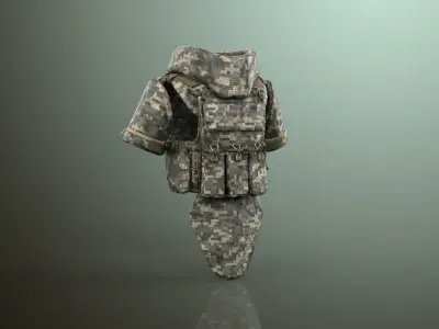 Military Body Armor Pack Free 3D model