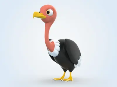 Vulture Bird 3D model purchase