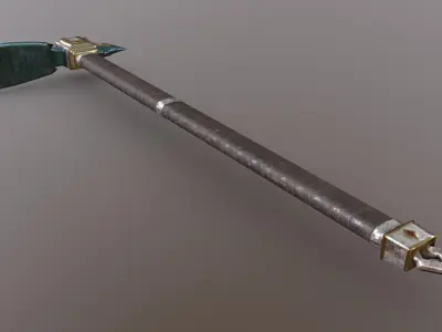 Hoe - Adamantite Low-poly 3D model