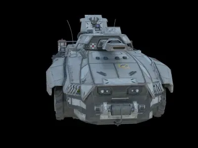 Sci-Fi Tank PBR Low-poly 3D model