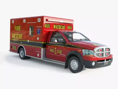 Dodge Ran 5500 Fire Rescue 3D model