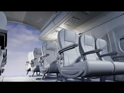 Aircraft cabin 3D model purchase