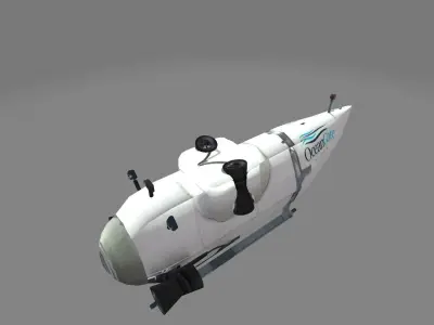 Titan submarine 3D  Low-poly 3D model