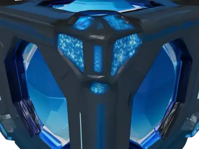Futuristic SciFi Energy Cube 3D model
