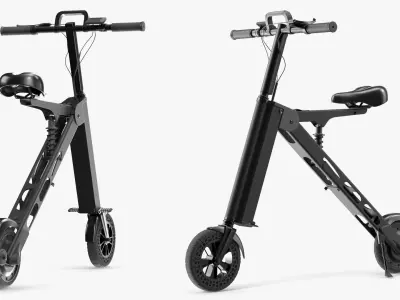  Light Folding Urban E-Bike Black 