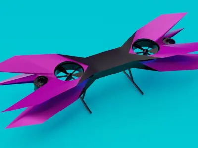 Xblade Hoverboard Low-poly 3D model