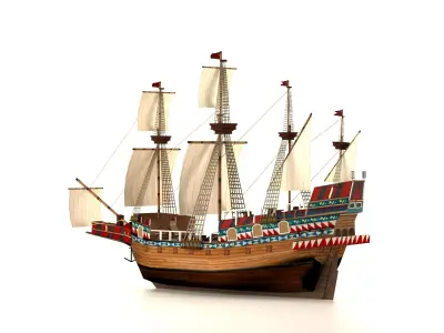 Sailing ship Low-poly 3D model buy