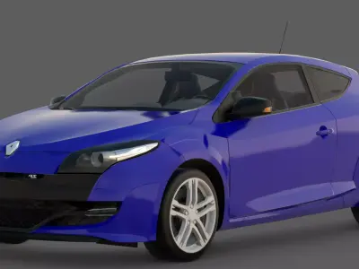 2010 Renault Megane RS 250 Cup 3D Model Low-poly 3D model