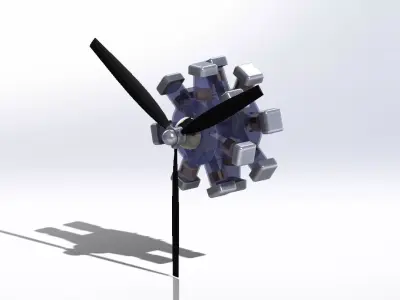 Radial Engine 3D model get