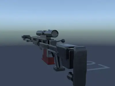 Weapon rifle in sky Free 3D model