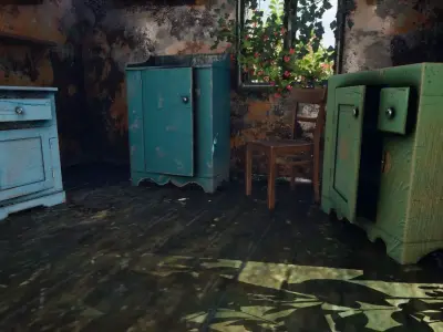 Vintage Cupboard Pack Low-poly 3D model