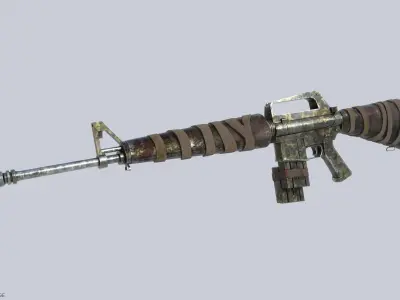 M16A1 Bandage Camouflage Low-poly 3D model