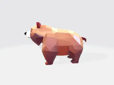 Lowpoly bear Low-poly 3D model