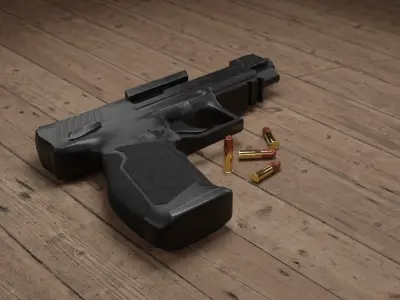 Pistol - TX22 Free low-poly 3D model
