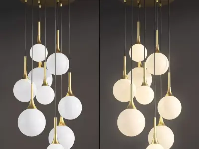 Hanging lamp Restoration Hardware Whitney Chandelier  3D model