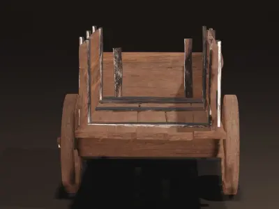 medieval cart 3D model purchase