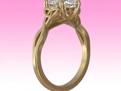 Ring Celtic Love Knots 3D print model