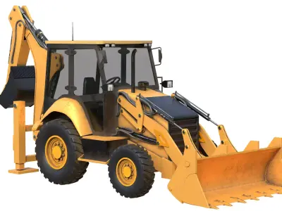 Backhoe Loaders 426f2 Low-poly 3D model