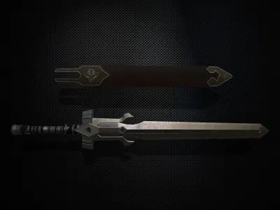  Sword and Sheath Low-poly 3D model