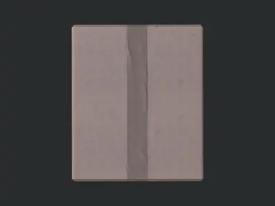 Cardboard Box 03 Low-poly 3D model