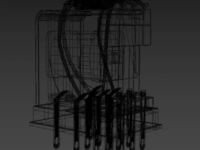 Electromagnetic Relay Low-poly 3D model