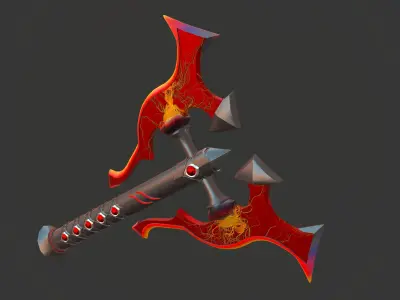 Fire Axe  Low-poly 3D model