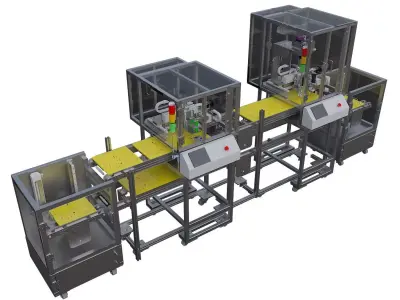 Automatic screw machine production line 3D model purchase