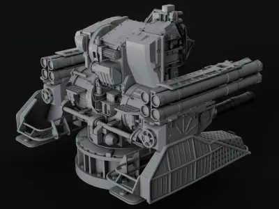 Kashtan CIWS HighPoly 3D model
