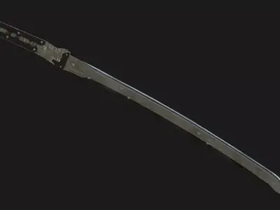 Cyberpunk Style Katana Low-poly 3D model purchase