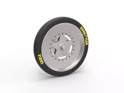 Front wheel from dragster 3D model