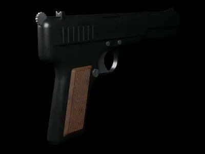 Gun model inspired by Tokarev TT-33 3D model