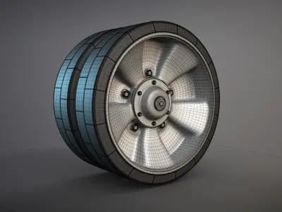 2S3 Akatsia Wheels High-Poly 3D model
